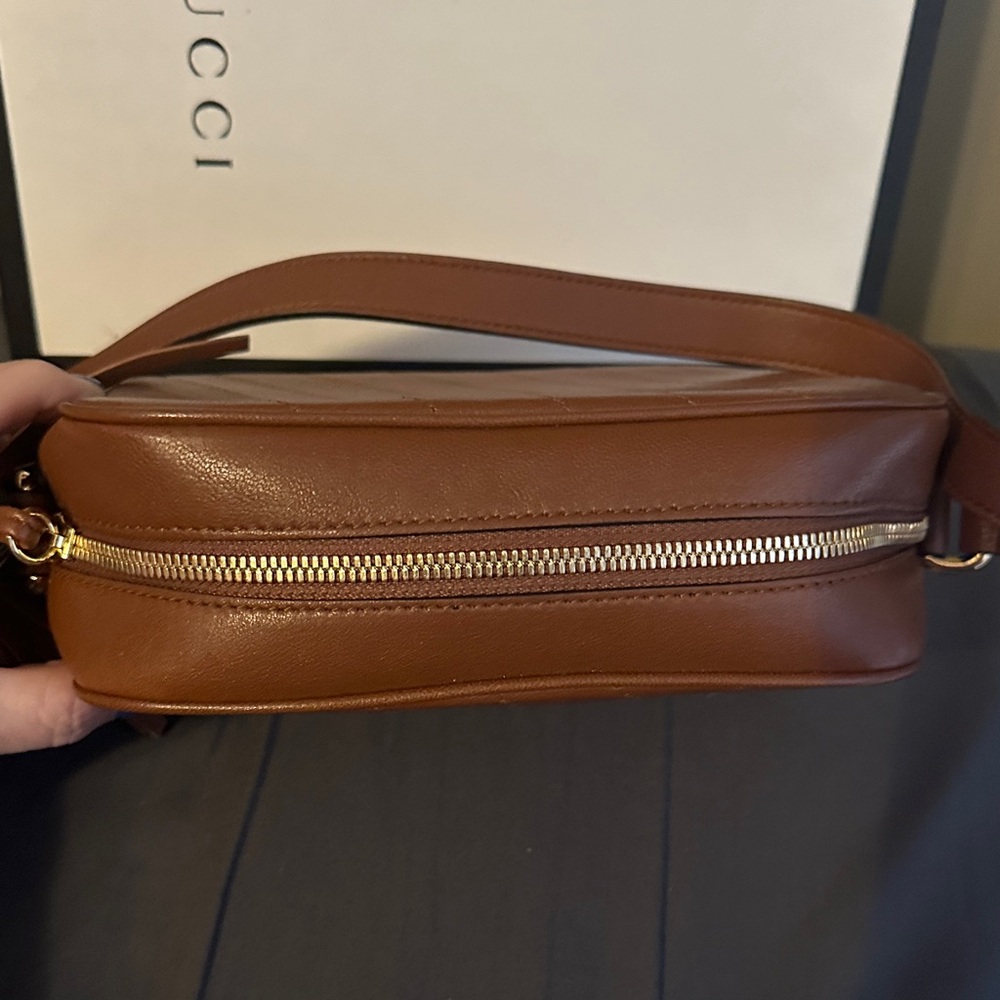 Gucci Brown Quilted Soho Disco Leather Crossbody with Tassel - Picture 5 of 10